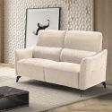 Canapé Fixe 2 Places Tissu Waterproof Beige - BURGOS