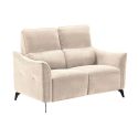 Ensemble Canapé relax électrique + canapé fixe tissu Waterproof Beige - BURGOS