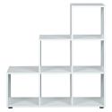 TEO - Etagère Escalier 6 Compartiments Coloris Blanc