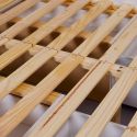 Lit 140x200cm multi-rangement en pin massif vernis blanc - EFECT