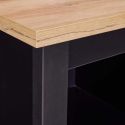 Rangement de Cuisine pour Bouteilles Noir et Plateau Effet Bois - KENNY