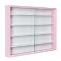 Vitrine Murale 5 Compartiments Rose et Blanche - COLLECT