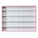 Vitrine Murale 5 Compartiments Rose et Blanche - COLLECT