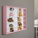 Vitrine Murale 5 Compartiments Rose et Blanche - COLLECT