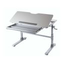 Bureau enfant technique réglable en hauteur blanc en MDF et piètement en métal - TECHNIK