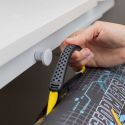 Bureau enfant technique réglable en hauteur blanc en MDF et piètement en métal - TECHNIK