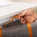 Bureau enfant avec étagères technique réglable en hauteur blanc en MDF et piètement en métal - TECHNIK