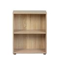 Etagère bibliothèque 2 niveaux effet bois finition sonoma - LEO