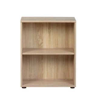 Etagère bibliothèque 2 niveaux effet bois finition sonoma - LEO