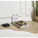 Griffoir pour chat en forme de lit avec tête de lit déco chat
