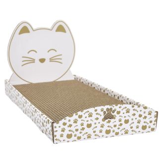 Griffoir pour chat en forme de lit avec tête de lit déco chat