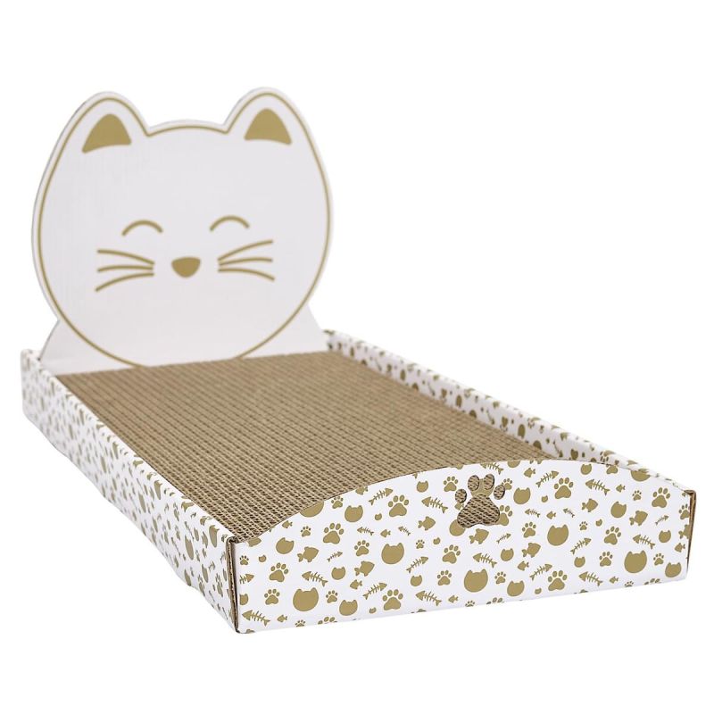 Griffoir pour chat en forme de lit avec tête de lit déco chat Griffoir pour chat en forme de lit avec tête de lit déco chat