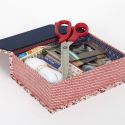 Paire de ciseaux multifonction rouge lame inox