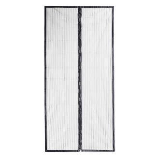 Moustiquaire pour porte magnétique 200x100 cm noire