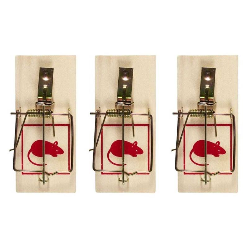Pack de 3 pièges à souris en bois Pack de 3 pièges à souris en bois