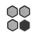 Pack de 8 patins hexagonaux de déplacement anti-rayures pour meubles
