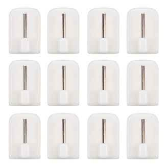 Pack de 12 crochet adhésifs pour tringles à rideaux