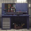 Panneau mural de rangement pour outils avec 12 accroches