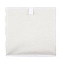 Cube de rangement pliable tissu bouclette blanc 30x30 cm