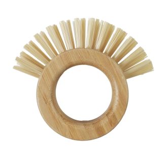 Brosse à vaisselle forme anneau en bambou