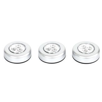 Pack de 3 lampes LED nouvelle génération adhésives allumage Push