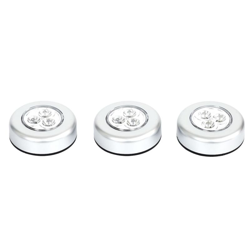 Pack de 3 lampes LED nouvelle génération adhésives allumage Push