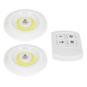 Pack de 2 lampes LED nouvelle génération adhésives avec télécommande