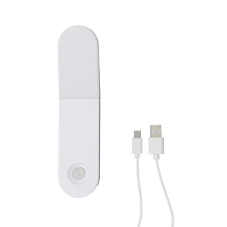 Lampe LED 2 en 1 murale ou baladeuse détecteur de mouvements et de luminosité autonomie 3 heures rechargeable par USB