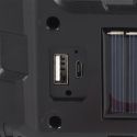 Lampe baladeuse LED compacte 2 en 1 mode projecteur ou lampe torche double éclairage rechargeable USB et solaire