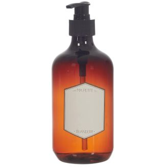 Flacon distributeur de savon 500 ml en plastique imitation verre fumé