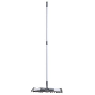 Balai microfibre chenille avec manche télescopique gris