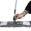 Balai microfibre chenille avec manche télescopique gris