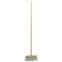 Balai poils synthétiques verts avec manche en bambou 120 cm