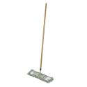 Balai avec microfibre chenille vert et manche en bambou