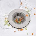 Filtre spécial évier ou lavabo en silicone et acier inoxydable diamètre 6 cm