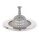 Filtre spécial évier ou lavabo en silicone et acier inoxydable diamètre 6 cm