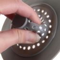 Filtre spécial évier ou lavabo en silicone et acier inoxydable diamètre 6 cm
