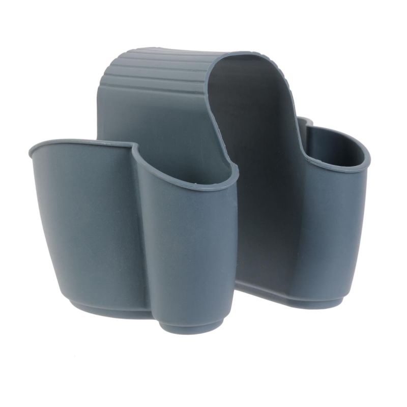 Support porte-éponge spécial évier double bac en caoutchouc Support porte-éponge spécial évier double bac en caoutchouc