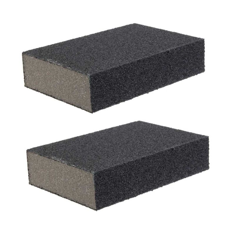 Lot de 2 éponges magiques noires spéciale surfaces inox Lot de 2 éponges magiques noires spéciale surfaces inox