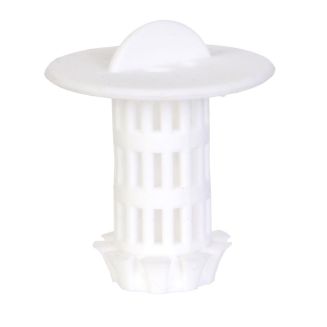 Attrape cheveux spécial évier ou lavabo en silicone blanc diamètre 4,5 cm