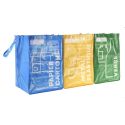 Ensemble de 3 sacs de tri 25 litres 3 couleurs pour chaque déchet