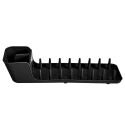 Egouttoir à vaisselle compact en plastique noir