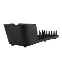 Egouttoir à vaisselle compact en plastique noir