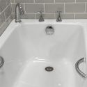 Bouchon universel avec filtre pour lavabo en cuivre et acier inoxydable diamètre 6 cm