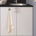 Accroche torchon adhésif en acier inoxydable