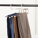 Cintre spécial pantalons multi-positions jusqu'à 5 vêtements