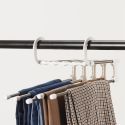 Cintre spécial pantalons multi-positions jusqu'à 5 vêtements
