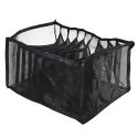 Rangement souple pour vêtements 32x25x17 cm 9 soufflets noir