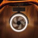 Ventilateur avec lampe LED orientable à suspendre ou à poser connexion USB