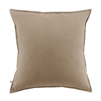 Taie d'oreiller 63x63cm en flanelle de coton coloris Ficelle - HEDDA